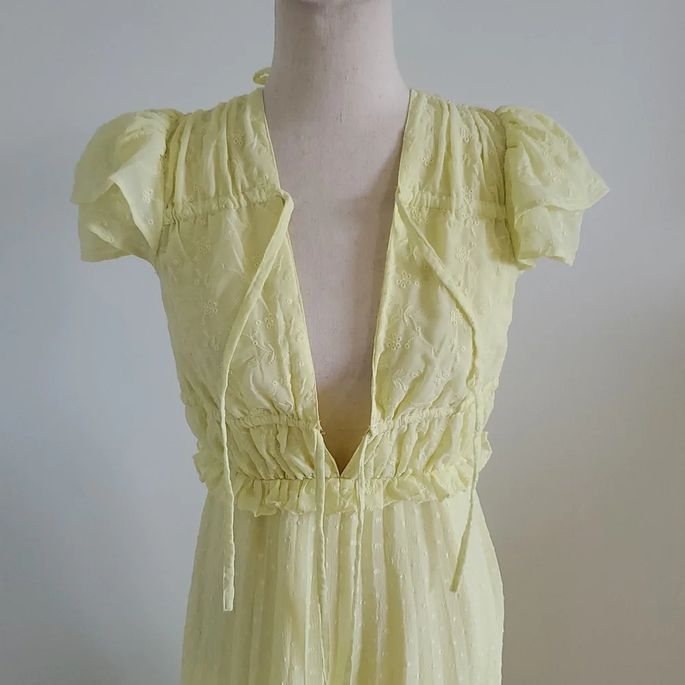 ASOS women’s Yellow midi / Maxi Dress Size 4. Like new - Picture 6 of 9